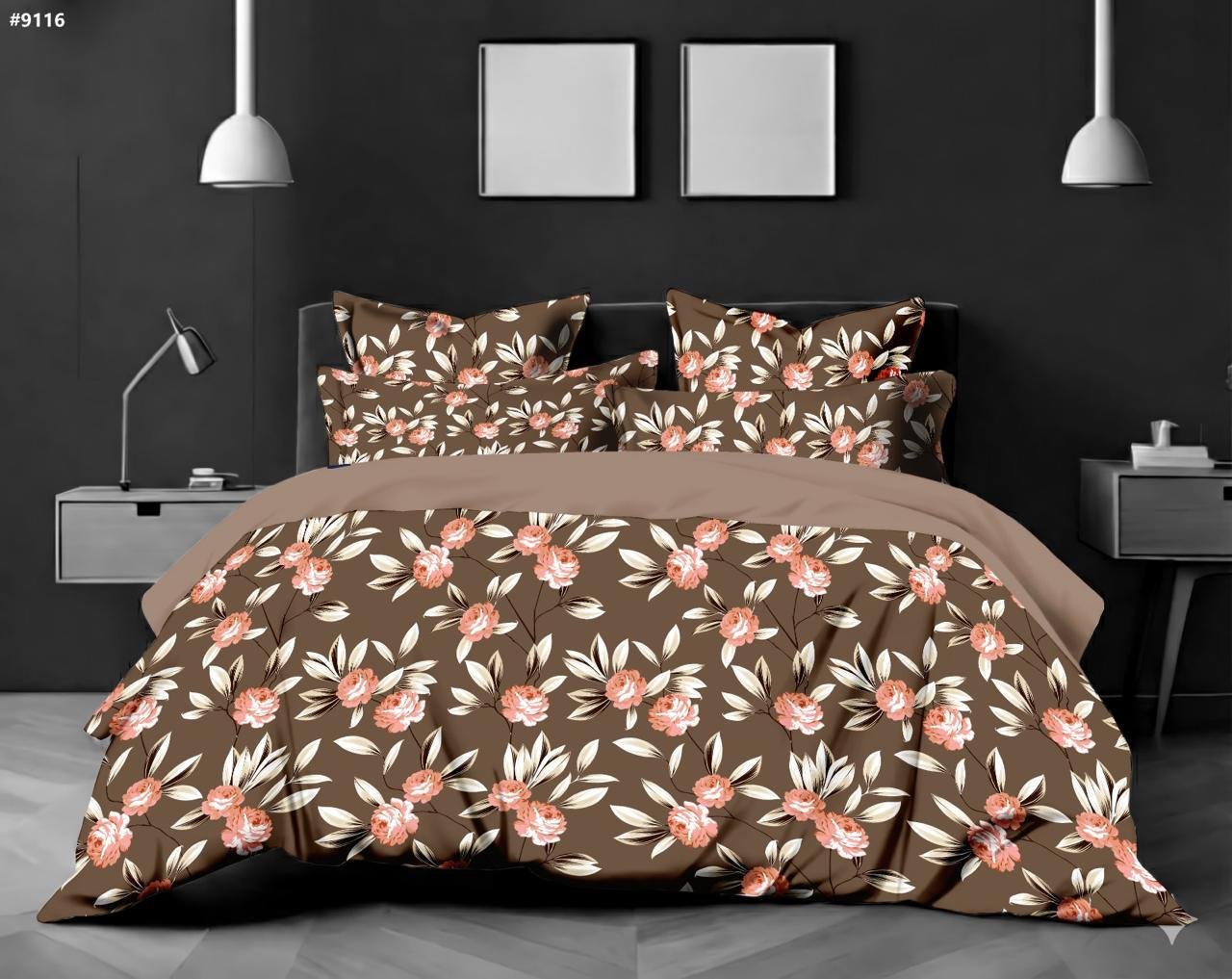 Caramel Rose Meadow Luxury Bedding